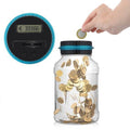 Cofre com Contador de moedas Digital 1736 Reluxer Shop Transparente